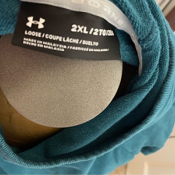 Under Armour Womens 2XL Loose Cowl Neck Turquoise Hoodie - Picture 5 of 5